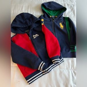 2- Ralph Lauren Polo hoodies 3t & 4t